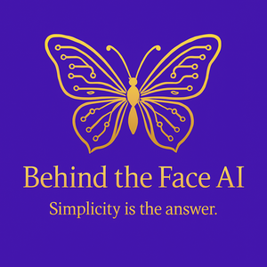 Behind the Face AI butterfly logo